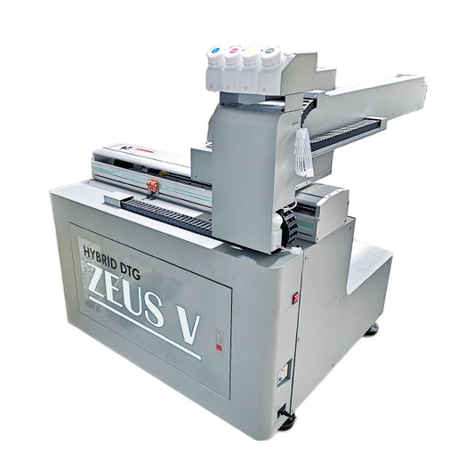Zeus V Digital Hybrid Squeegee-Jet Lawson Screen & Digital Products dtg printer screen printing direct to garment equipment machine printers