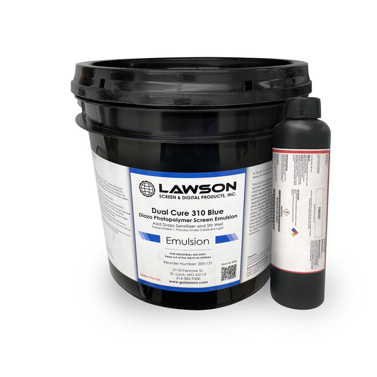 Lawson Dual-Cure 310 Blue Emulsion-Screen Printing Emulsion-Lawson Screen & Digital Products Lawson Screen & Digital Products dtf printer screen printing direct to fabric equipment machine printers equipment dtg printer screen printing direct to garment equipment machine printers